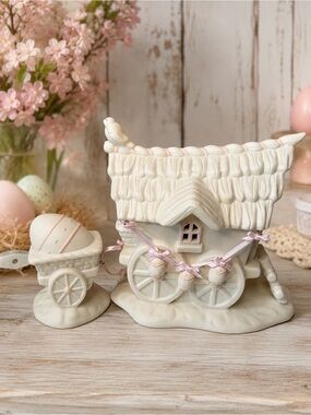 Department 56 Vintage Snowbunnies “My Woodland Wagon” Easter Light up Figurine